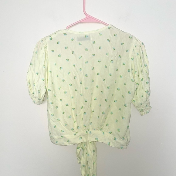 Faithfull the Brand La Colle Top in Bisset Floral Yellow and Blue Size 4 - Picture 4 of 8